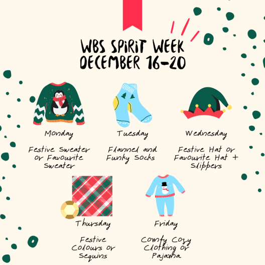 WBS Spirit Week December 16-20