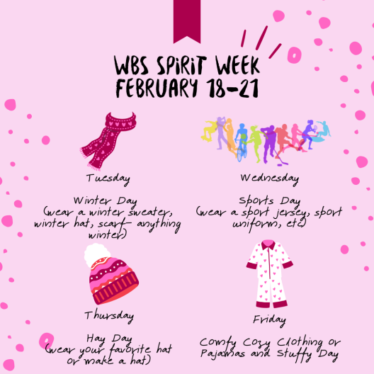 WBS Spirit Week Feb. 18-21